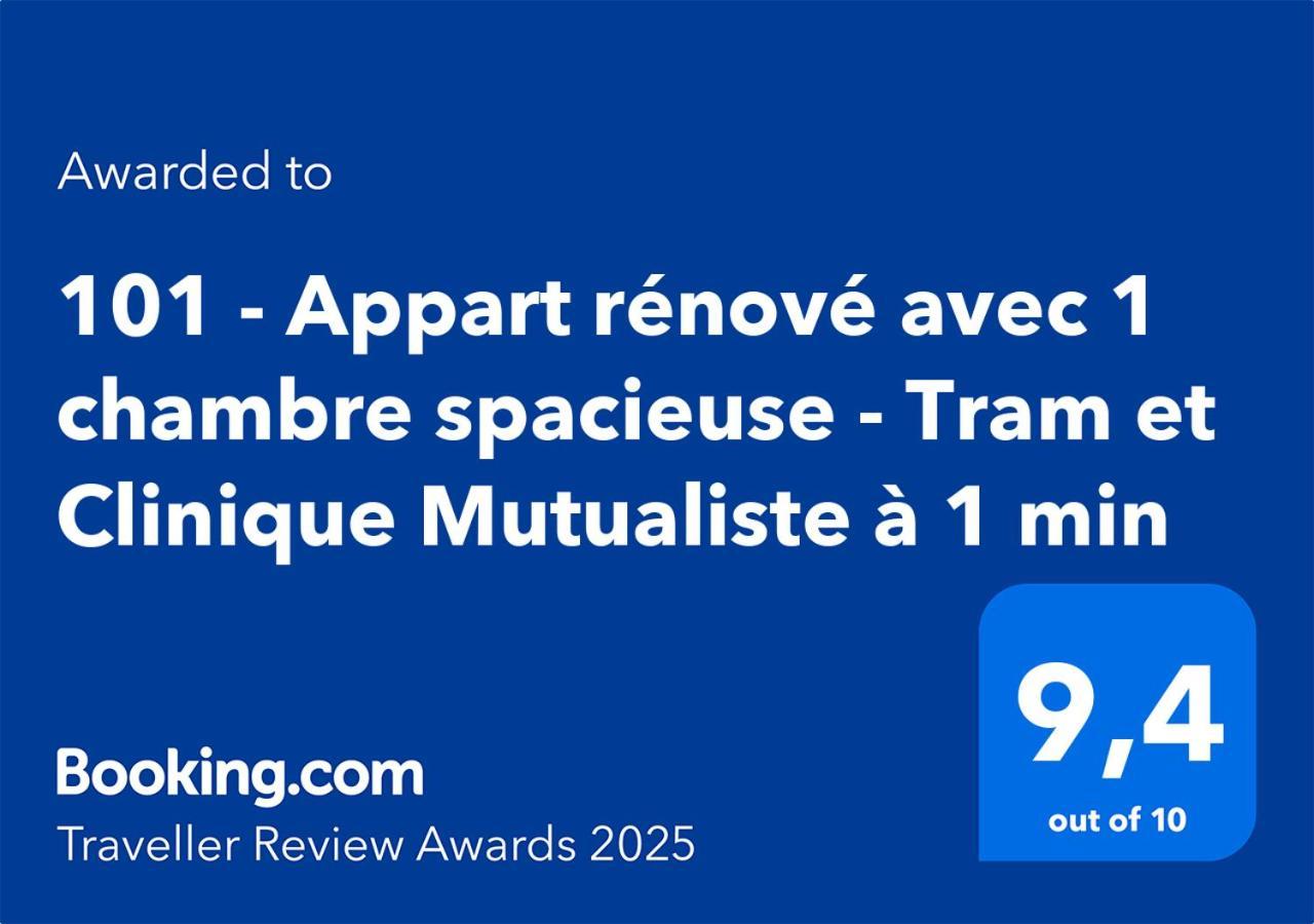 101 - Appart Renove Avec 1 Chambre Spacieuse - Tram Et Clinique Mutualiste A 1 Min 그르노블 외부 사진